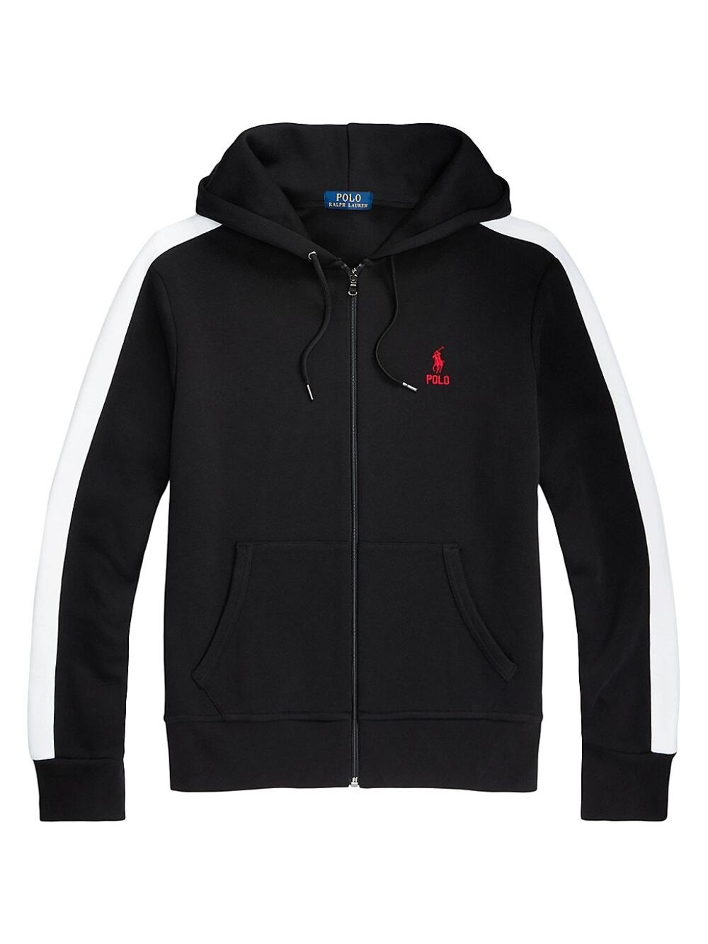 Polo Ralph Lauren Double-Knit Mesh Full-Zip Sweatshirt Hoodie Black Large